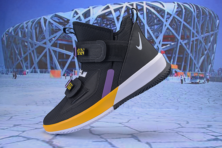 2019 Nike LeBron Soldier 13 Black Yellow Purple - Click Image to Close